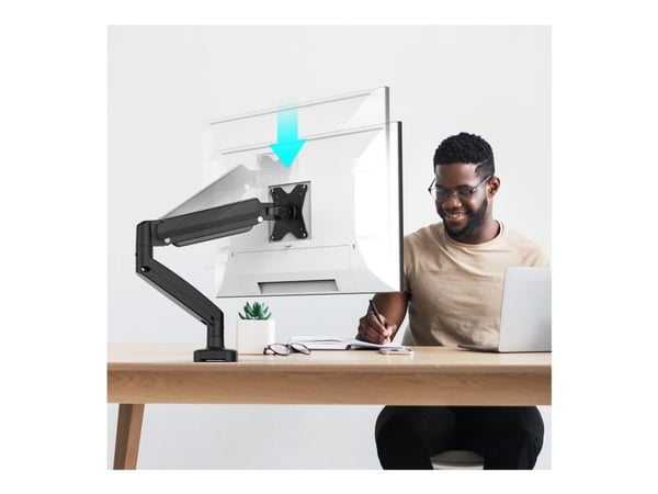 j5create JTSA101 - Monteringssats (bildskärmsarm, monteringsbas för klämma, fäste med genomföring) - för Bildskärm - ergonomisk - aluminium, plast,...