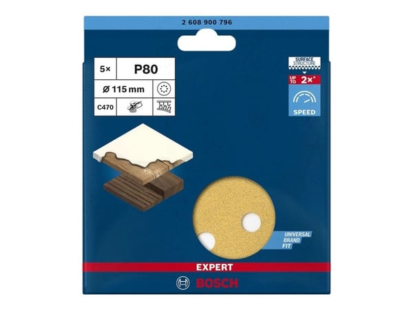 Bosch SLIBEBLAD EXC 115MM K80 8H 5 kpl 5 kpl