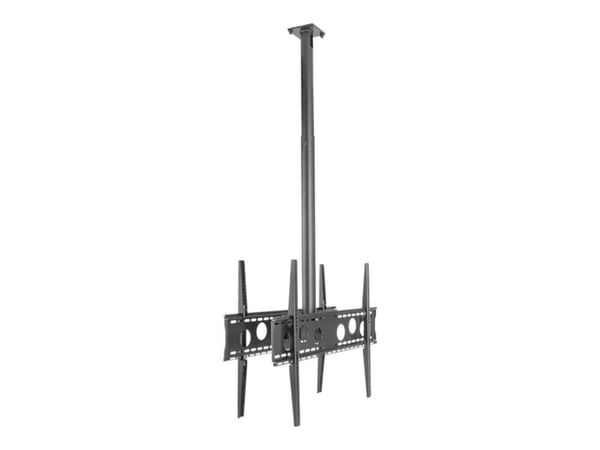 HAGOR HA DH Duo L - Monteringssett (brakett) - rygg mot rygg - for 2 LCD/plasma-paneler - svart - skjermstørrelse: 55"-75" - takmonterbar