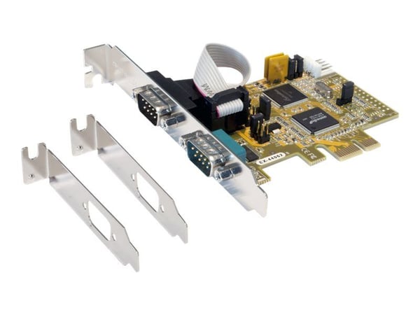 Exsys EX-44062 - Seriell adapter - PCI Express x1 lavprofil - RS-232/V.24 x 2