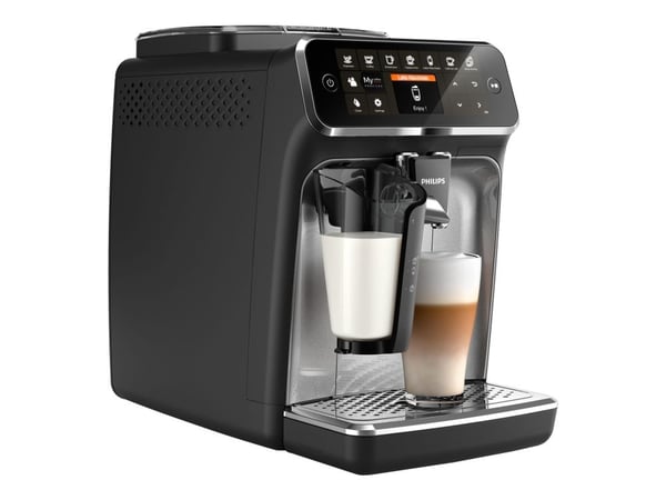 Philips 4300 series EP4346 - Automatisk kaffemaskin med melkeskummer - 15 bar - svart