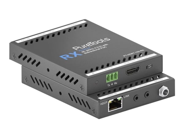 PureTools 4K HDMI HDBaseT Extender Set - Video/lyd/infrarød/seriell-utvider - RS-232, HDMI, HDBaseT, infrarød - over CAT 5e/6/6a - opp til 70 m