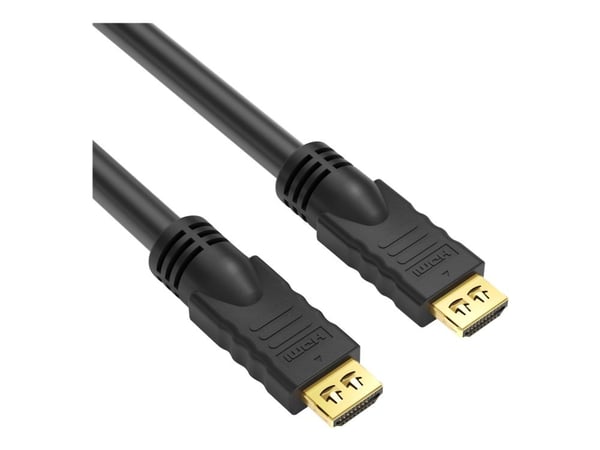 PureLink PureInstall Series - HDMI-kabel med Ethernet - HDMI hane till HDMI hane - 25 m - trippelskärmad - svart - stöd för 4K