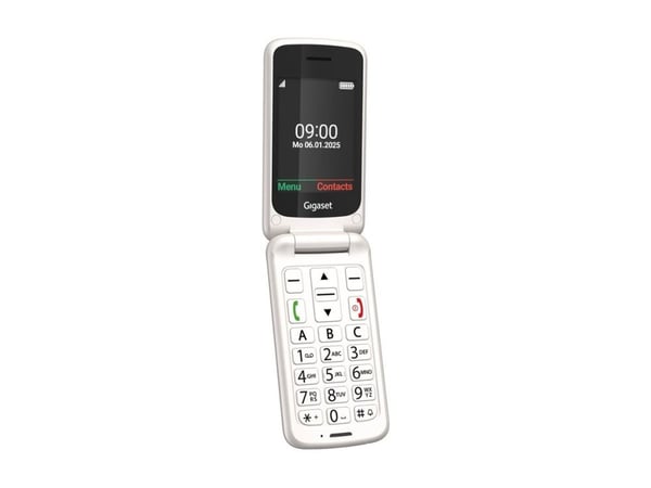 Gigaset GL595, Simpukka, Yksittäinen SIM, 7,11 cm (2.8"), 0,3 MP, 800 mAh, Valkoinen