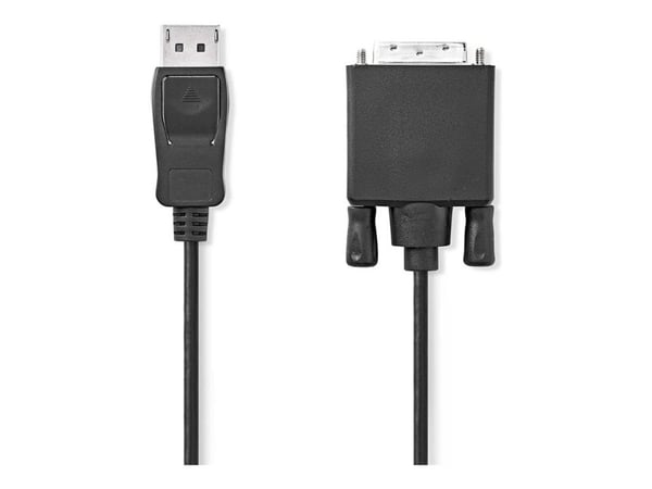 Nedis - Sovitinkaapeli - DisplayPort (uros) - DVI-D (uros) - DisplayPort 1.2 - 2 m - pyöreä - musta Nedis - Sovitinkaapeli - DisplayPort (uros) - DVI-D (uros) - DisplayPort 1.2 - 2 m - pyöreä - musta