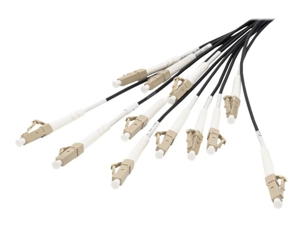 DIGITUS - Utbruddskabel - LC/UPC-multimodus (P) til LC/UPC-multimodus (P) - 30 m - fiberoptisk - 50 / 125 mikroner - OM4 - halogenfri, innendørs/ut...