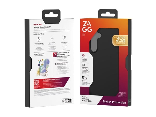 ZAGG CASES MILAN SNAP (OP | OPAQUE) SAMSUNG S25+ BLACK