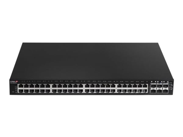Edimax Pro IGS-5654PLX - Kytkin - Teollinen, valvonta, VLAN, PoE+, Web, Smart - Smart - 48 x 10/100/1000 (PoE+) + 6 x SFP+ (Uplink) - Telineasennet...