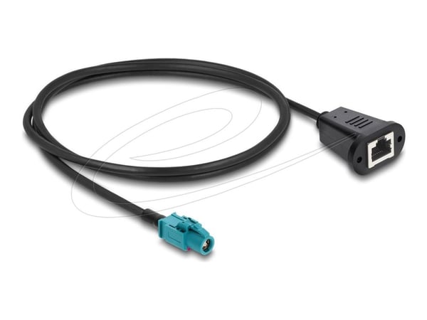 Delock - Nettverkskabel - HSD Z (hunn) til RJ-45 (hunn) - 1 m - 4.6 mm - svart