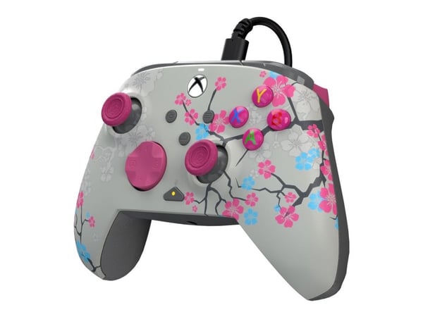 PDP Rematch - GLOW Advanced - spelkontroll - kabelansluten - körsbärsblomfärgad - för Microsoft Xbox Series S, Microsoft Xbox Series X, Microsoft X...