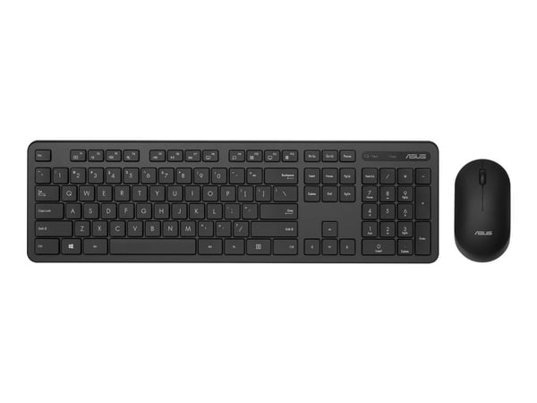 ASUS CW100 - Sats med tangentbord och mus - 100% - trådlös - 2.4 GHz - QWERTY - ryska - svart