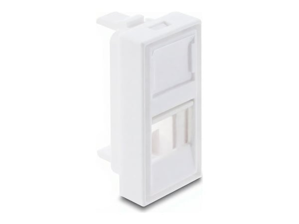 Delock Easy 45 H moduldeksel for Keystone-modul 1 port med støvdeksel 22,5 x 45 mm hvit