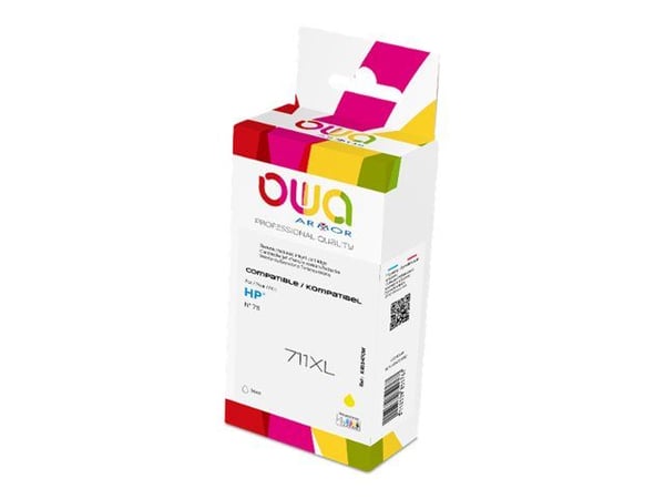 Armor OWA Tinte komp. HP 711Y yellow (30ml), 30 ml, 1 kpl, Kertapakkaus