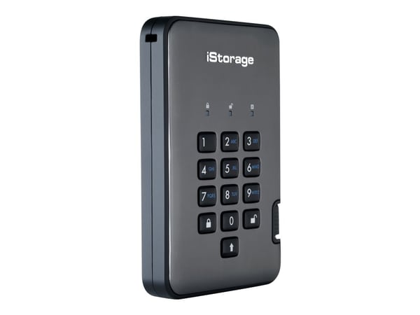 iStorage diskAshur PRO² - SSD - kryptert - 2 TB - ekstern (bærbar) - USB 3.1 - FIPS 197, 256-bits SHA, 256-bit AES-XTS - TAA-samsvar