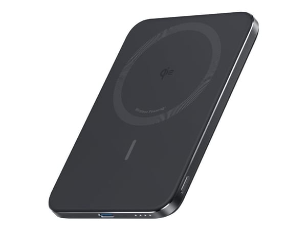 Anker A1665, 5000 mAh, Langaton lataaminen, musta