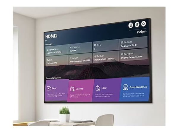 LG 75UH5N-M - 75" Diagonalklasse UH5N-M Series LED-bakgrunnsbelyst LCD-skjerm - intelligent skilting med Integrated Pro:Idiom - webOS - 4K UHD (216...