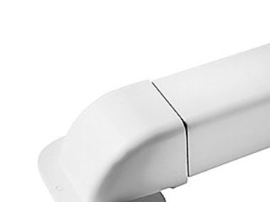 T140-H vægflange - 140x90 mm, Hvid RAL 9010