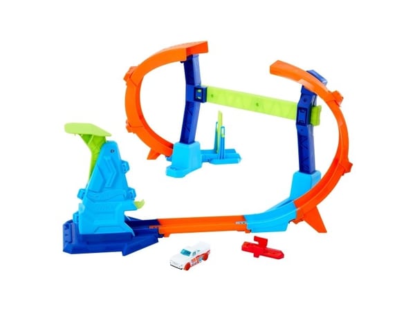 Hot Wheels Stunt Tracks Corkscrew Jump Champion
