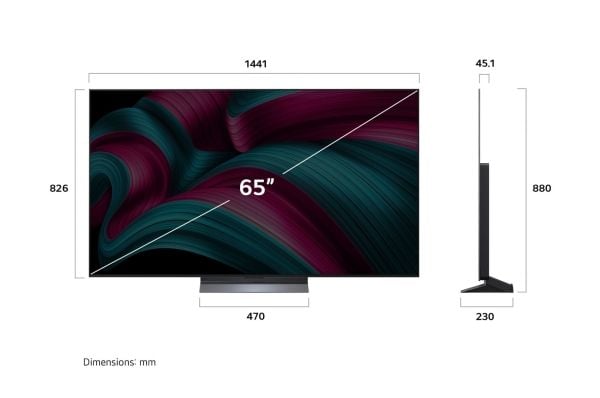 LG OLED65C58LA.AEU, 165,1 cm (65"), 3840 x 2160 pikseliä, OLED, Älytelevisio, Wi-Fi, musta