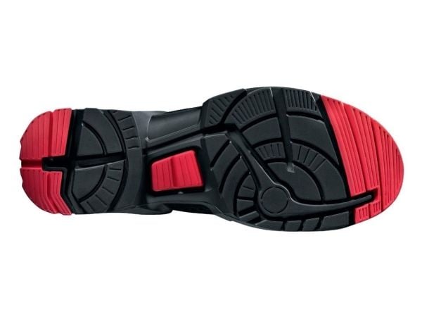 Uvex 8516340, Unisex, Voksen, Vernesko, Sort, Rød, ESD, S3, Lisselukking