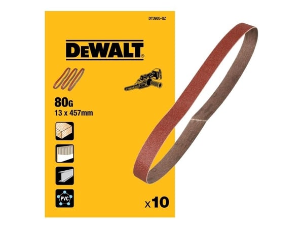 kangashiomahihna 457x13mm, karkeus 80, DCM200, DeWalt [DT3605-QZ] 10 kpl.