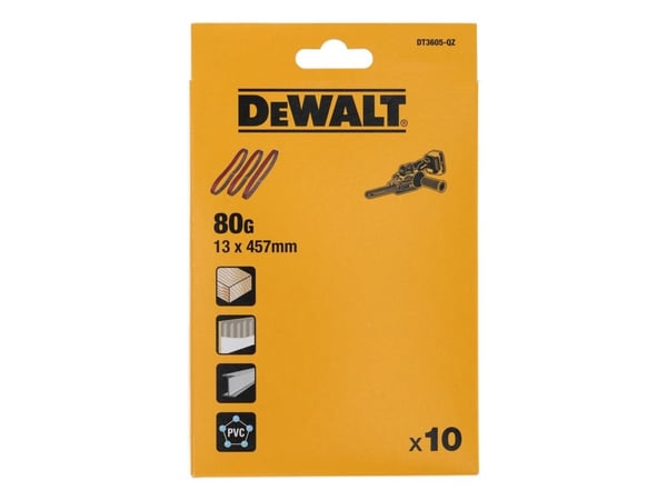 kangashiomahihna 457x13mm, karkeus 80, DCM200, DeWalt [DT3605-QZ] 10 kpl.