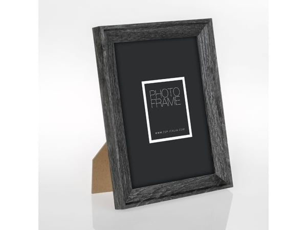 ZEP RT257L, Enkel bilderamme, Tre, Svart, Bord, Vegg, 13 x 18 cm, Rektangulær
