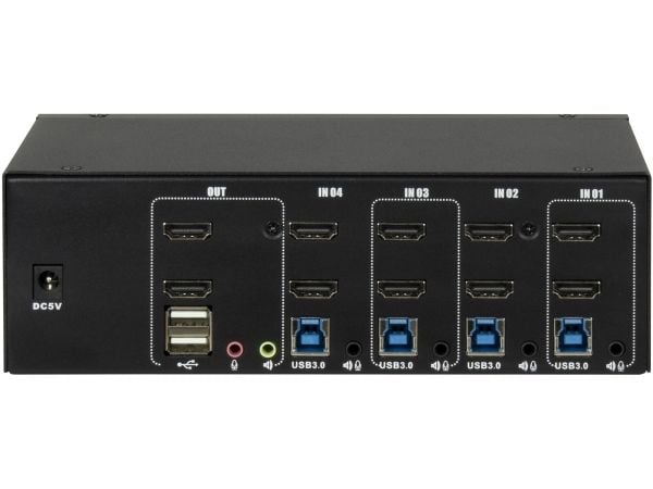 Eaton Inter-Tech IPC KVM-switch AC-42HUS HDMI, 4K@60Hz