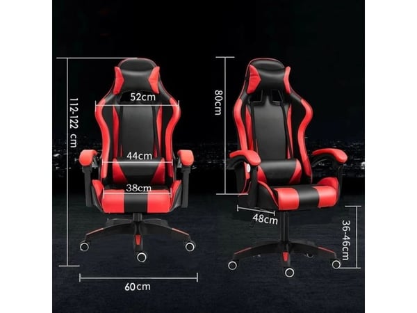 Extralink Gaming | Gaming stol | kontorstol, svingbar, kube, sort/rød, G-522