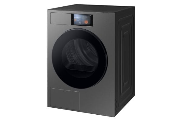 Samsung Series 9 DV90F09F4S, Frittstående, Frontmatet, Varme pumpe, Mørkegrå, Berøringskontroll, Dark Steel
