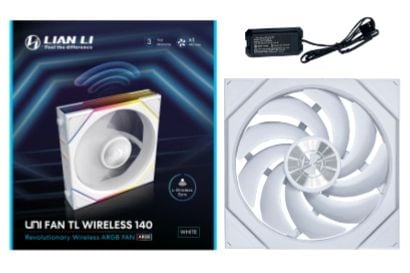 "Fläkt Lian Li UNI FAN TL Wireless 140 omvänd blad vit (14RTL1W1W)