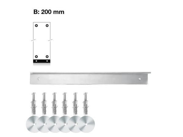 Veggsett for montering av skap med bredde 1000 mm