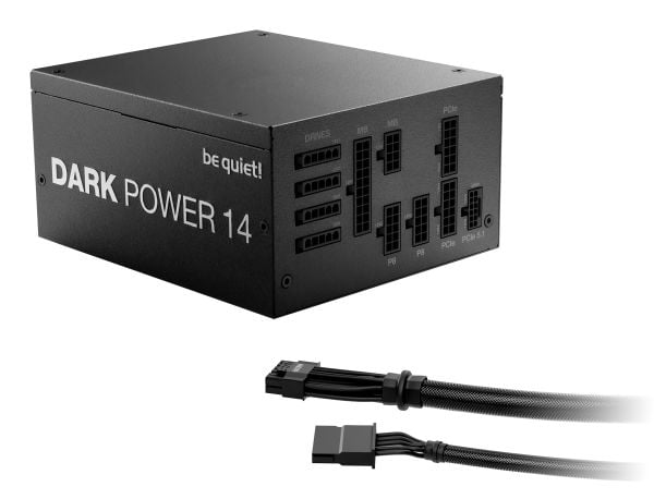 be quiet! Dark Power 14 - Strømforsyning (intern) - ATX12V 3.1/ EPS12V 2.92 - 80 PLUS Titanium - Cybenetics Titanium - AC 100-240 V - 1000 watt - a...