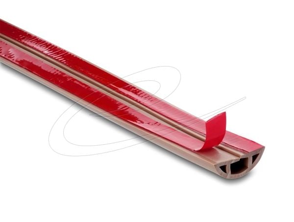 Delock kabelkanal PVC fleksibel 30 x 10 mm - lengde 2 m brun