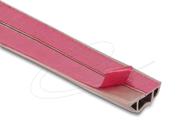 Delock kabelkanal PVC fleksibel 50 x 14 mm - lengde 2 m brun