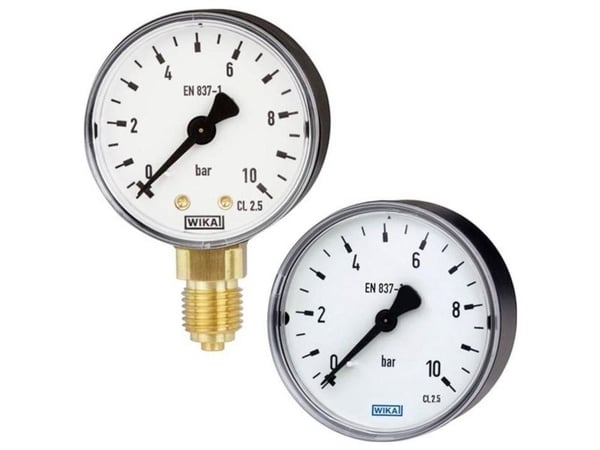 WIKA rörfjädermanometer 9083758 111.12 anslutning (manometer): baksida 0 till 40 bar