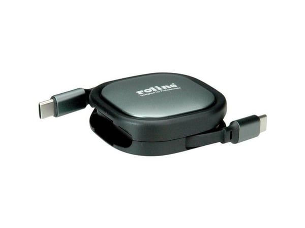 ROLINE 11.02.8420, 1,2 m, USB C, USB C, USB 2.0, Svart, Grå
