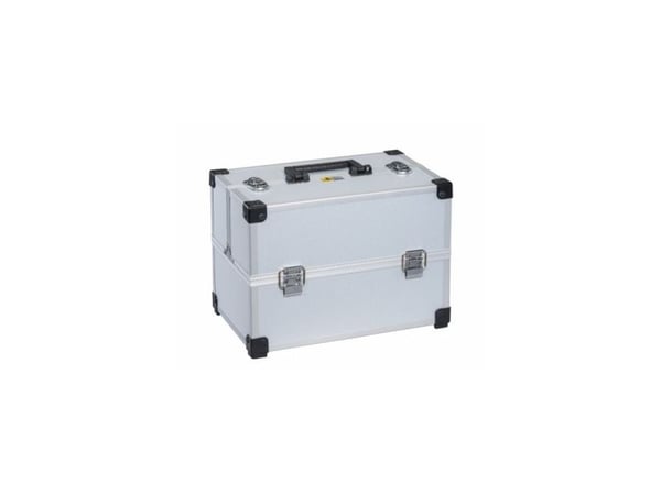 Allit 425300, Hard shell-etui, Aluminium, Hardboard, Plast, Sølv