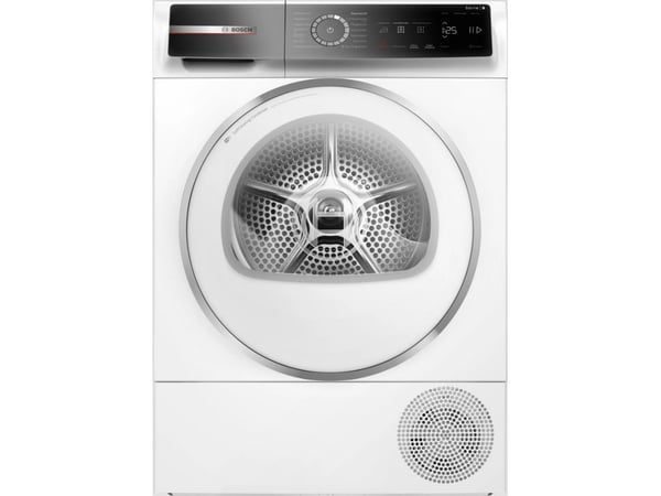 Bosch Serie 8 WQB235B4EP, Frittstående, Frontmatet, Varme pumpe, Hvit, Rotasjon, Berøringskontroll, Riktig/Høyre