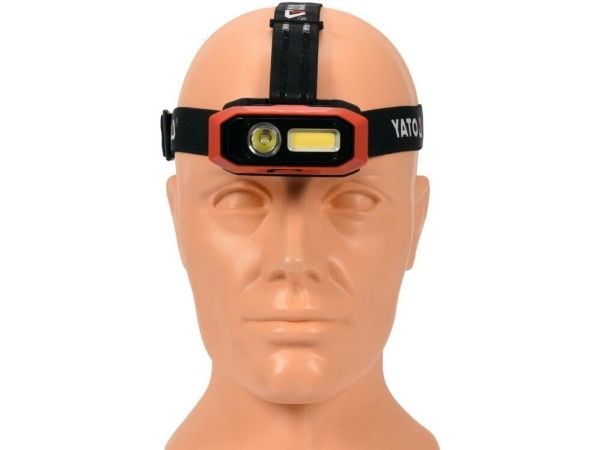 YATO HEAD TASKULAMPPU 800LM AKKU. LIIKETUNNISTIN