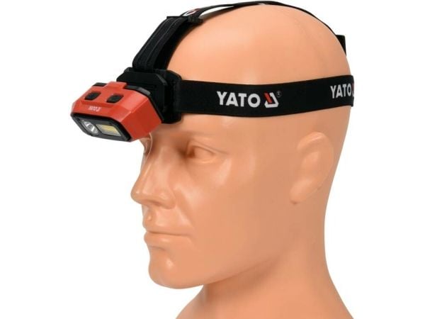 YATO HEAD TASKULAMPPU 800LM AKKU. LIIKETUNNISTIN