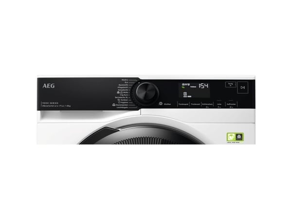 AEG Series 8000 TR8T75789, Frittstående, Frontmatet, Varme pumpe, Hvit, Rotasjon, Berøringskontroll, Riktig/Høyre