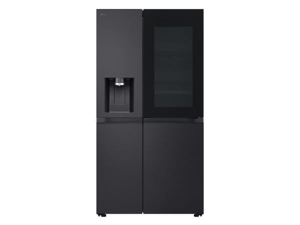 LG InstaView GSXE91EVAD, Frittstående, Amerikansk dør, Svart, 3 dører, Essence Black Steel, Berøringskontroll