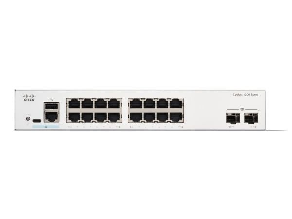 Cisco Catalyst C1200-16T-2G-RF, Håndtert, L2, Gigabit Ethernet (10/100/1000), Rack-montering
