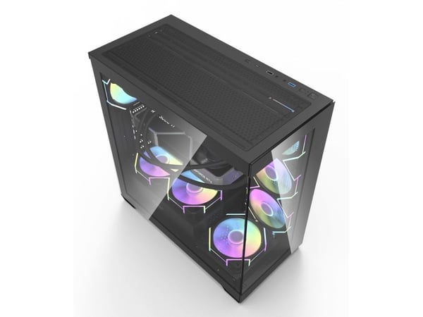 darkFlash DS900, Tower, PC, Svart, ATX, ITX, Mini-ATX, Härdat glas, 17 cm