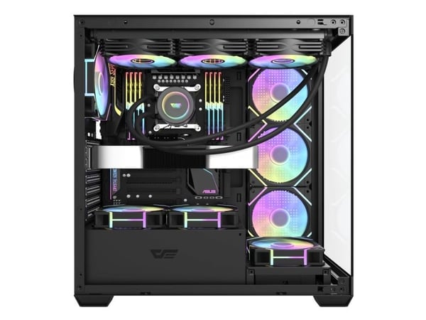 darkFlash DS900, Tower, PC, Svart, ATX, ITX, Mini-ATX, Härdat glas, 17 cm