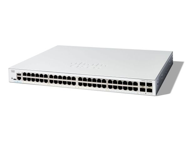 Cisco Catalyst C1200-48T-4G-RF, hanterad, L2/L3, Gigabit Ethernet (10/100/1000), Rackmontering