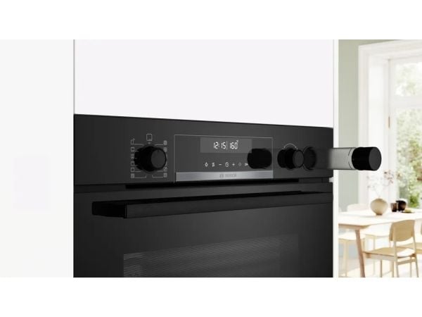 Bosch Serie | 6 HRG578BB7 - Ovn - med dampfunksjon - innebygd - Wi-Fi - fordypning - bredde: 56 cm - dybde: 55 cm - høyde: 58.5 cm - med selvrens -...