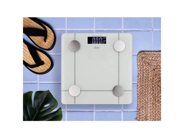 JATA HBAS1504, Elektronisk personvekt, 180 kg, 50 g, Hvit, kg, kg/lb, lb, firkant