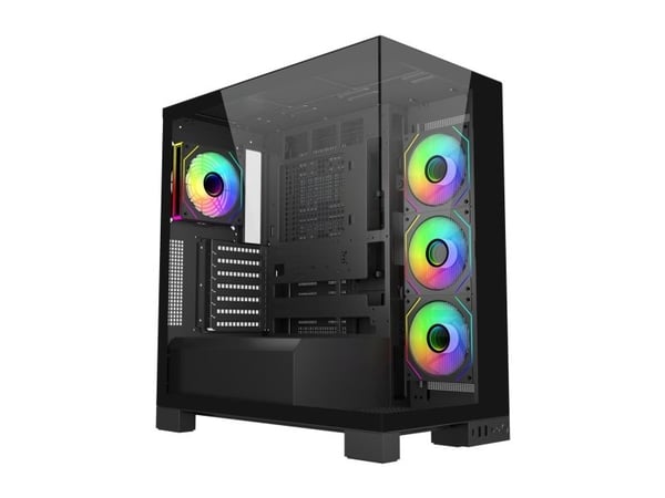 FSP M540-BA, Midi Tower, PC, Svart, ATX, micro ATX, Mini-ITX, Glas, SPCC, Spela